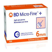 AGO PER PENNA DA INSULINA BD MICROFINE GAUGE 31 6MM 100 PEZZI - Farmaciapacini.it