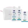 CHICCO BABY MOMENTS BEAUTY BAG W ZIP ROSA BAGNOSCHIUMA PELLI DELICATE 200 ML + SHAMPOO PELLI DELICATE 200 ML + SAPONE SOLIDO PELLI DELICATE 100 G - Farmaciapacini.it