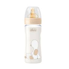 CHICCO BIBERON ORIGINAL 240ML VETRO 1 FORO 1 FORO UNISEX CON TETTARELLA IN CAUCCIU' - Farmaciapacini.it