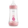 CHICCO BIBERON PERFECT 5 GIRL 240 ML IN SILICONE 2 FORI - Farmaciapacini.it