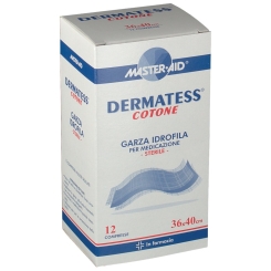 GARZA COMPRESSA MASTER-AID DERMATESS COTONE 36X40CM 12 PEZZI - Farmaciapacini.it