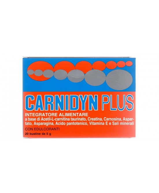 CARNIDYN PLUS 20 BUSTINE DA 5 G GUSTO ARANCIA - Farmaciapacini.it