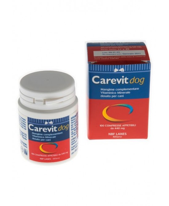 CAREVIT DOG FLACONE 100 COMPRESSE APPETIBILI - Farmaciapacini.it