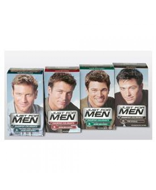 JUST FOR MEN SHAMPOO COLORANTE H25 CASTANO CHIARO ATTIVATORE CHIARO 38,5 ML + BASE COLORE 27,5 ML - Farmaciapacini.it
