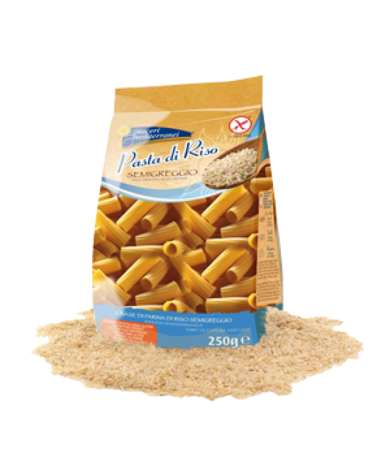 PIACERI MEDITERRANEI PASTA RISO RIGATONI 250 G - Farmaciapacini.it