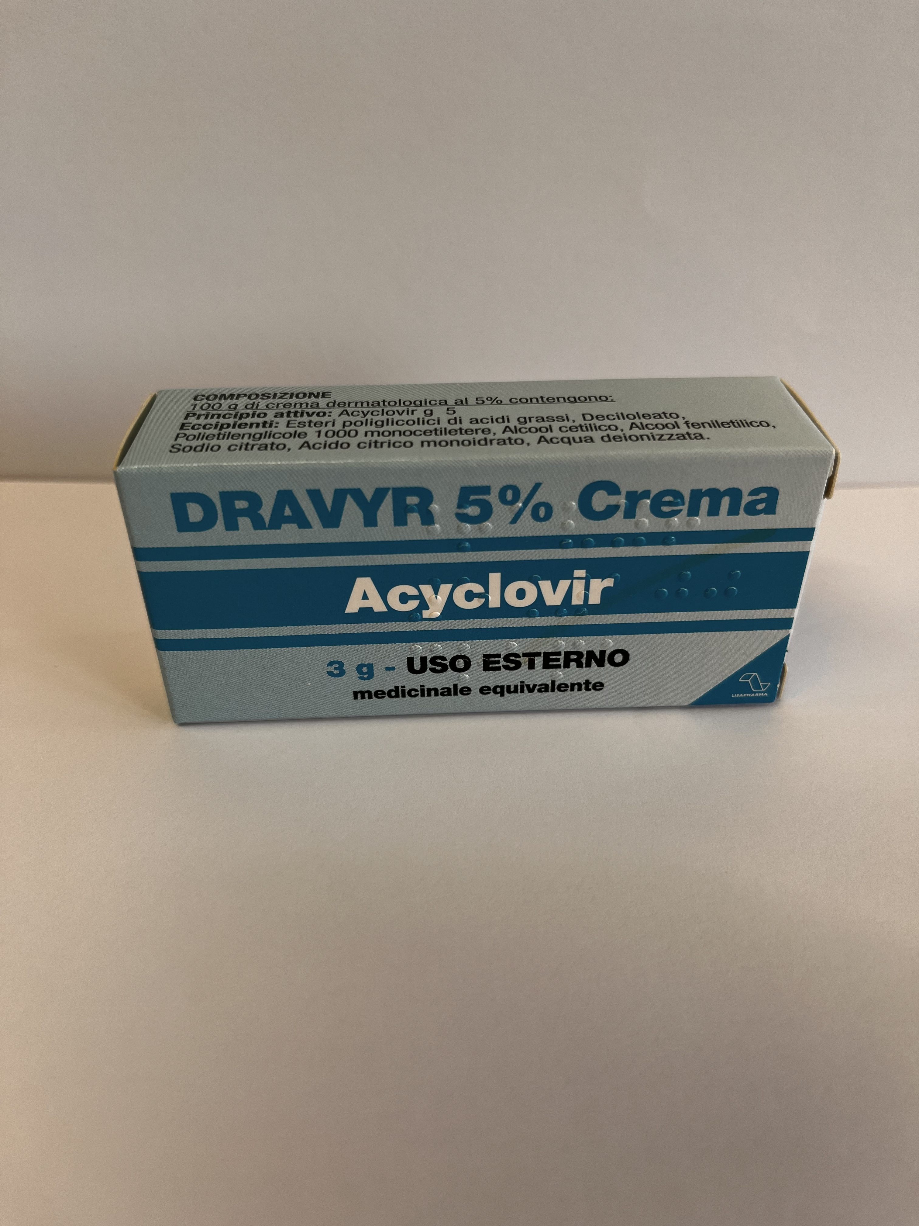 DRAVYR*CREMA DERM 3G 5% - Farmaciapacini.it