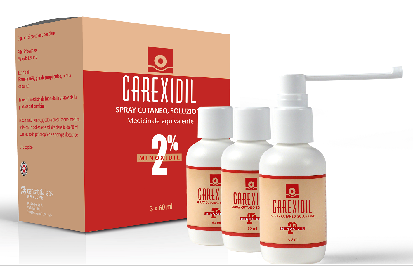 CAREXIDIL*3FL SOLUZ CUT 60ML2% - Farmaciapacini.it