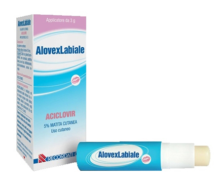 Recordati Alovex labiale 5% Aciclovir Matita Cutanea Per Herpes Labiale 3g - Farmaciapacini.it
