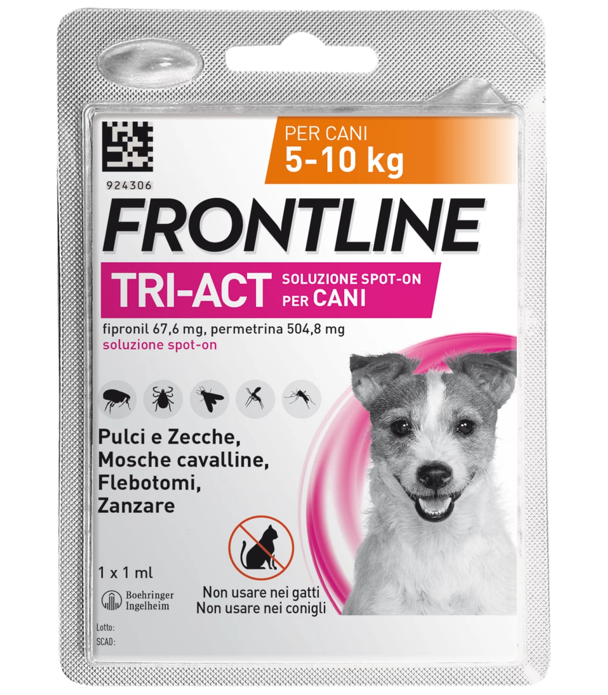 FRONTLINE TRI-ACT*1PIP 5-10KG - Farmaciapacini.it