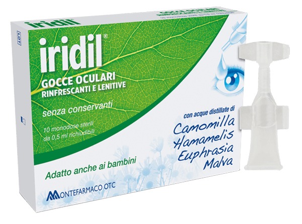 GOCCE OCULARI IRIDIL 10 AMPOLLE MONODOSE RICHIUDIBILI 0,5 ML - Farmaciapacini.it