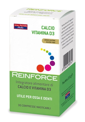 REINFORCE CALCIO + VITAMINA D3 30 COMPRESSE MASTICABILI - Farmaciapacini.it