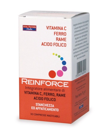 REINFORCE FERRO + RAME + VITAMINA C 30 COMPRESSE MASTICABILI - Farmaciapacini.it