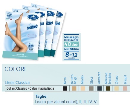 SAUBER COLLANT 40 DENARI MAGLIA LISCIA CHIARO 4 LINEA CLASSICA - Farmaciapacini.it