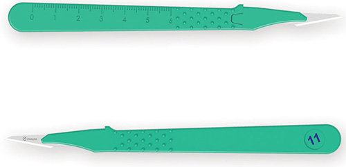 BISTURI MONOUSO E STERILE NUMERO 11. LAMA IN ACCIAIO INOX SALDATA ALL'INTERNO DI UN MANICO IN ABS LEGGERO ED ERGONOMICO. ASSICURANO AFFILATURA E UN PERFETTO CONTROLLO DEL TAGLIO - Farmaciapacini.it