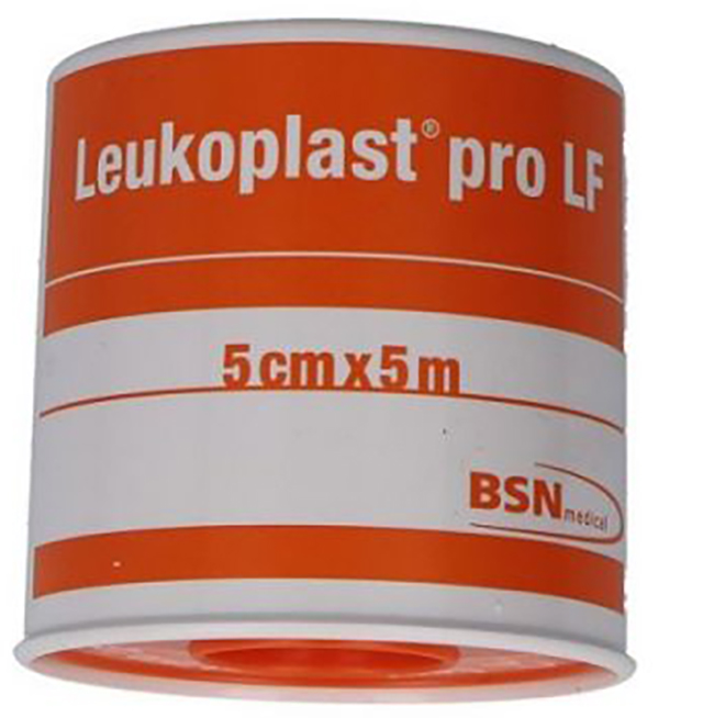 CEROTTO CHIRURGICO PER FISSAGGIO MEDICAZIONI LEUKOPLAST PRO LF SUPPORTO VISCOSA MASSA ADESIVA RESINA SINTETICA LANOLINA OSSIDO DI ZINCO CON LATTICE NATURALE 5X500CM - Farmaciapacini.it