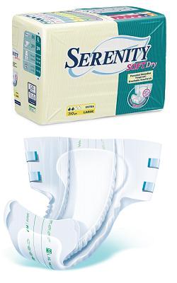 PANNOLONE PER INCONTINENZA SERENITY SOFTDRY FORMATO EXTRA TAGLIA MEDIUM 30 PEZZI - Farmaciapacini.it