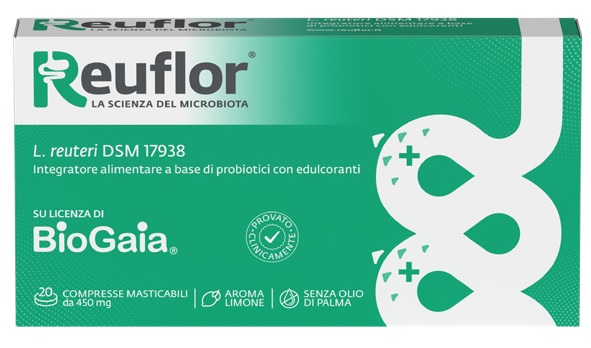 REUFLOR 20 COMPRESSE MASTICABILI AROMA LIMONE - Farmaciapacini.it