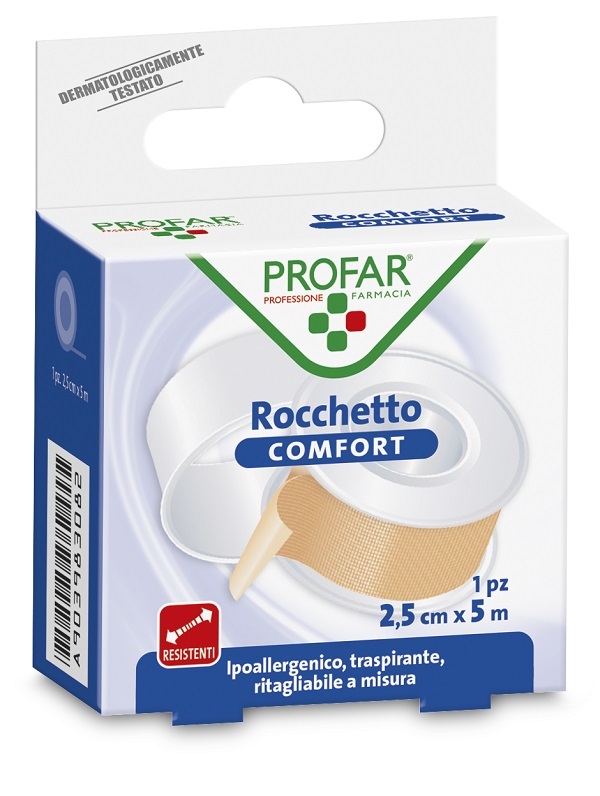ROCCHETTO IN TELA COMFORT 2,5 CM X 5 M PROFAR - Farmaciapacini.it