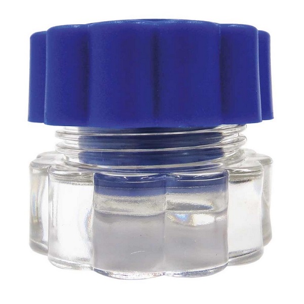 FRANTUMAPILLOLE IN ABS A 2 SCOMPARTI BASE TRASPARENTE COPERCHIO BLU DIMENSIONI 5,4X3,3X4,7 CM - Farmaciapacini.it