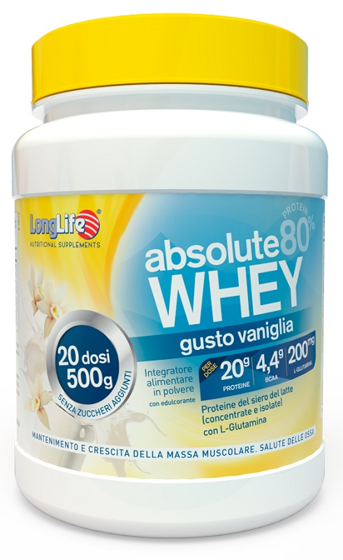 LONGLIFE ABSOLUTE WHEY VANIGLIA 500 G - Farmaciapacini.it