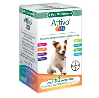 ATTIVO TABS ASTUCCIO DA 60 COMPRESSE ALTAMENTE APPETIBILI - Farmaciapacini.it