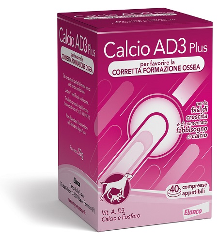 CALCIO AD3 PLUS 40 COMPRESSE APPETIBILI - Farmaciapacini.it