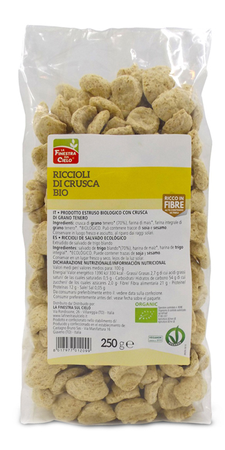 FSC BIOFIBRE+ RICCIOLI DI CRUSCA BIO AD ALTO CONTENUTO DI FIBRA 250 G - Farmaciapacini.it