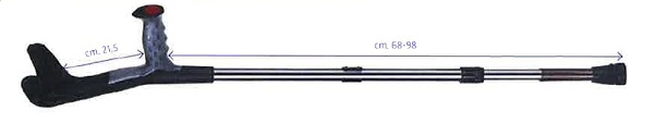 BASTONE CANADESE ADULTI IN LEGA VERNICIATA CON AMMORTIZZATORE. A DOPPIA REGOLAZIONE, CON IMPUGNATURA ANTISCIVOLO. PORTATA MASSIMA 130KG - Farmaciapacini.it