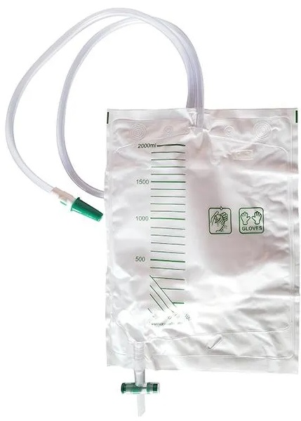 SACCA DRENAGGIO URINARIO A CIRCUITO CHIUSO, CAPACITA' 2000ML, GRADUATA, TUBO DI COLLEGAMENTO LARGO PER PREVENIRE LE INFEZIONI. PORT PER IL PRELIEVO DI URINA. VALVOLA ANTIREFLUSSO - Farmaciapacini.it