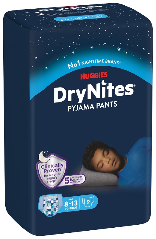 PANNOLINO HUGGIES DRYNITES 8/13 ANNI BOY L 30/48KG 9 PEZZI - Farmaciapacini.it