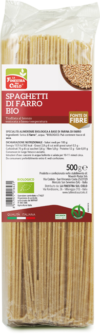 SPAGHETTI DI FARRO BIO 500 G - Farmaciapacini.it