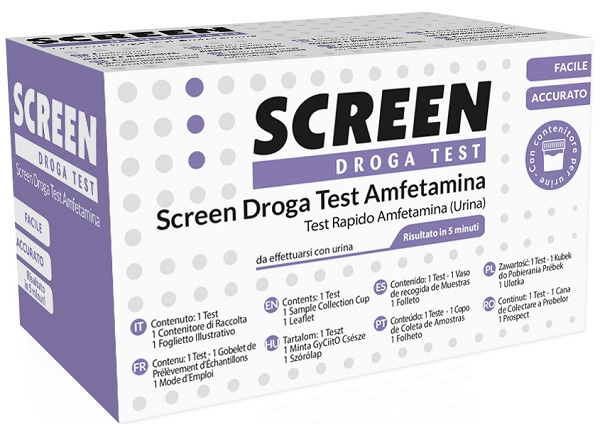 SCREEN DROGA TEST AMFETAMINA TEST ANTIDROGA CON CONTENITORE URINA - Farmaciapacini.it