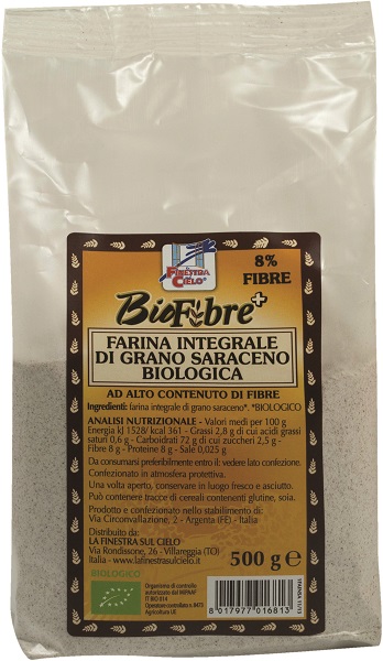 FSC BIOFIBRE+ FARINA INTEGRALE DI GRANO SARACENO BIO AD ALTO CONTENUTO DI FIBRA 500 G - Farmaciapacini.it