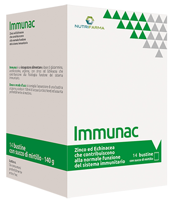 IMMUNAC 14 BUSTINE 10 G CON SUCCO DI MIRTILLO - Farmaciapacini.it