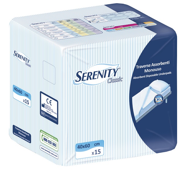 TRAVERSA SALVAMATERASSO SERENITYCLASSIC  XL MISURA 60X90CM 30 PEZZI - Farmaciapacini.it