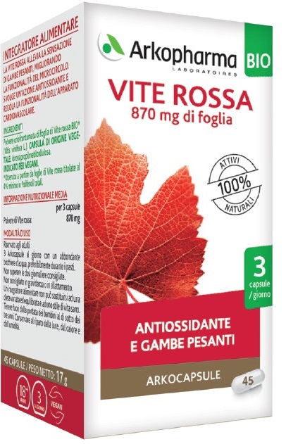 ARKO CAPSULE VITE ROSSA BIO 45 CAPSULE - Farmaciapacini.it