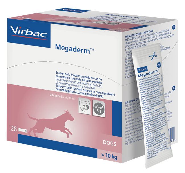 MEGADERM SUPPLEMENTO CANI SUPERIORI A 10 KG SCATOLA DA 28 SACCHETTI MONODOSE 4 ML - Farmaciapacini.it