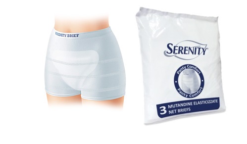 MUTANDINA A RETE PER INCONTINENZA SERENITY PANTY COMFORT M 3 PEZZI - Farmaciapacini.it
