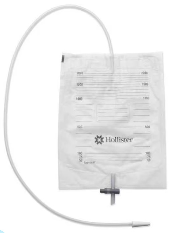 SACCA URINA DA LETTO STANDARD MONOUSO HOLLISTER LUNGHEZZA TUBO 90CM CAPACITA' 2L GRADUATA 30 PEZZI - Farmaciapacini.it