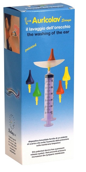 SIRINGA AURICOLAV PER LAVAGGIO AURICOLARE 1 SIRINGA + 4 DISPOSITIVI AURICOLARI - Farmaciapacini.it