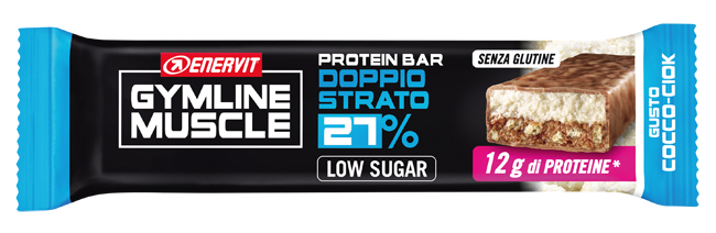 ENERVIT GYMLINE MUSCLE PROTEIN BAR 27% DOPPIO STRATO COCCO-CIOK 1 PEZZO - Farmaciapacini.it