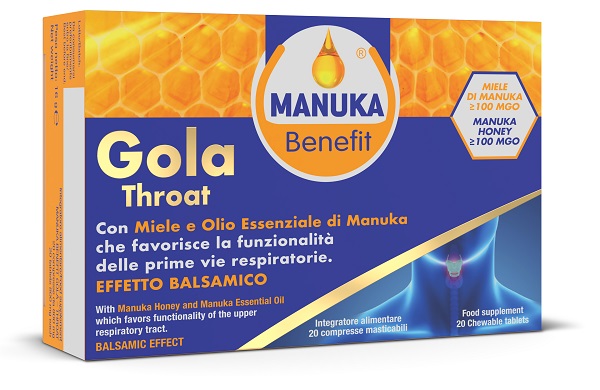 MANUKA BENEFIT GOLA THROAT 20 COMPRESSE MASTICABILI - Farmaciapacini.it