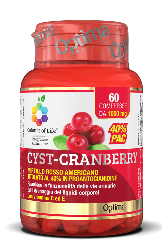 COLOURS OF LIFE CYST-CRANBERRY CON VITAMINA C E 60 COMPRESSE 1000 MG - Farmaciapacini.it