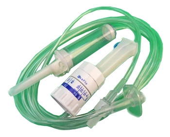 DEFLUSSORE CON REGOLATORE DI FLUSSO A GRAVITA' CON PERFORATORE 5/250ML - Farmaciapacini.it