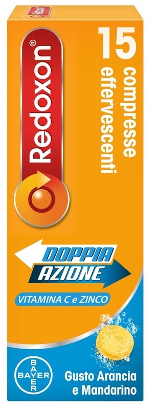 REDOXON DOPPIA AZIONE 15 COMPRESSE EFFERVESCENTI VITAMINA C ZINCO ARANCIA E MANDARINO 45,78 G - Farmaciapacini.it