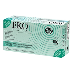 GUANTO IN LATTICE SUPERFICIE LISCIA TALCATO 100 PEZZI ARTICOLO EKO 6 - Farmaciapacini.it