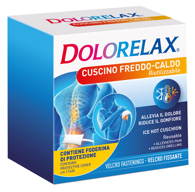 DOLORELAX ICE HOT CUSCINO RIUTILIZZABILE CON VELCRO FISSANTE 11X26 CM - Farmaciapacini.it