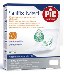 CEROTTO PIC SOFFIX MED IN TNT CON TAMPONE CENTRALE ASSORBENTE STERILE MONOUSO STERILE 25X10 CM ANTIBATTERICO 3 PEZZI - Farmaciapacini.it