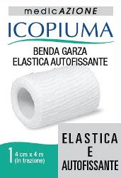 BENDA GARZA ELASTICA ICOPIUMA AUTOFISSANTE CM 4 X 4 MT - Farmaciapacini.it