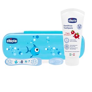CHICCO SET DENTALE AZZURRO CON FLUORO - Farmaciapacini.it